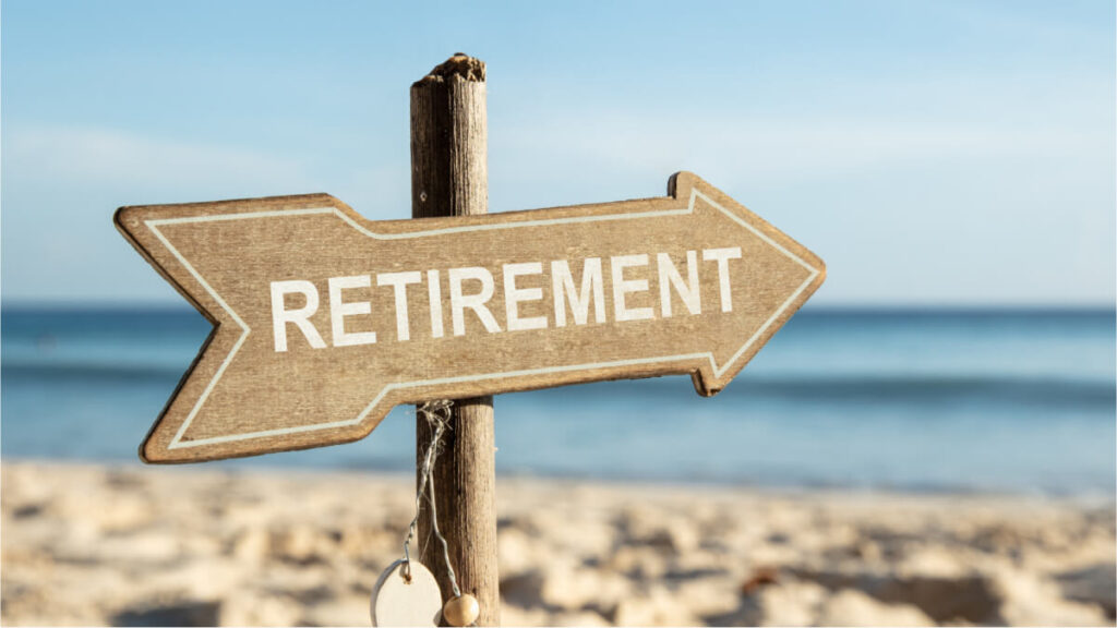 Retirement Signage On A Pole