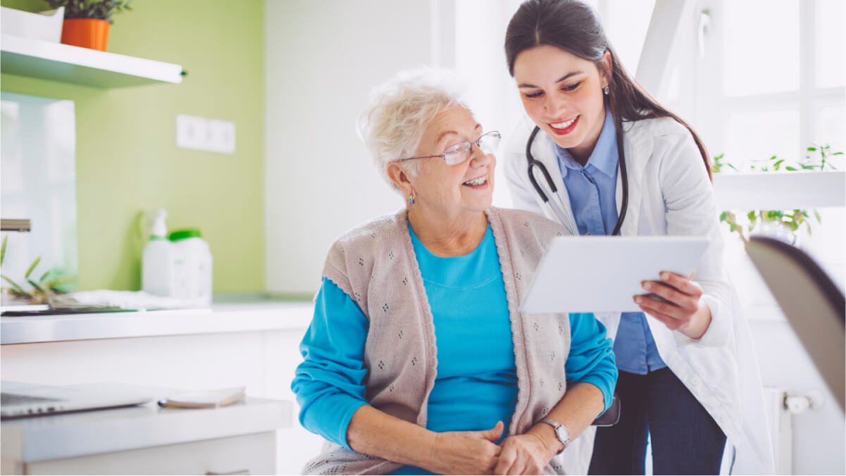 Doctor and Patient Smiling