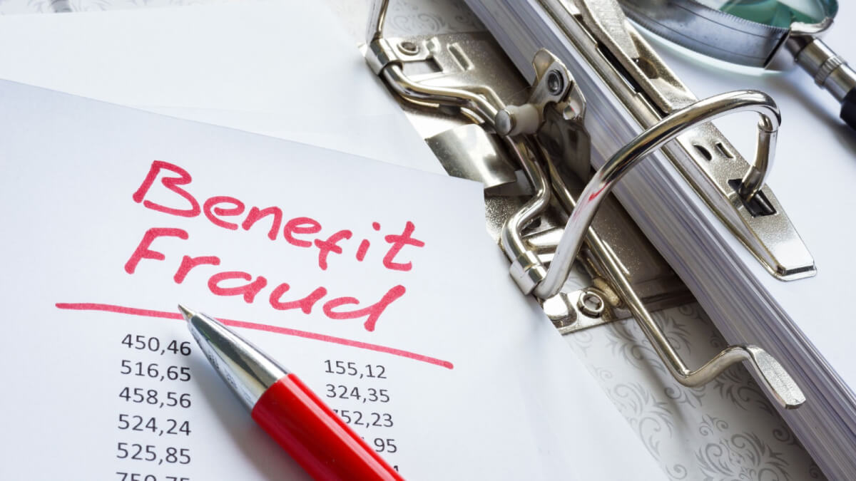 Close-up of a Document - Benefit Fraud