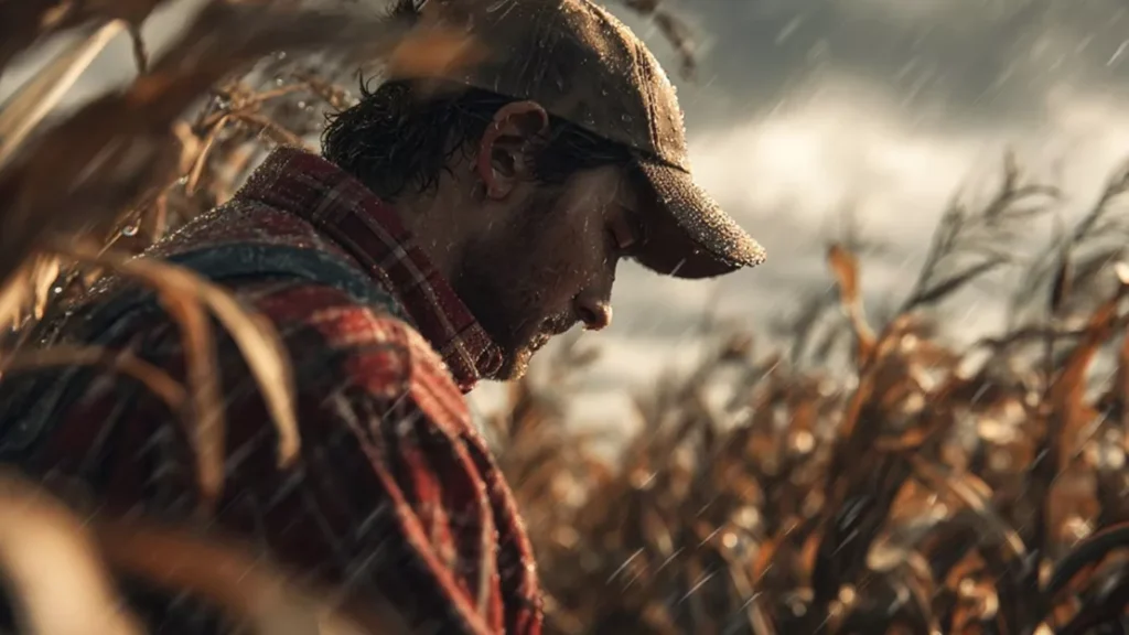 A person in a field